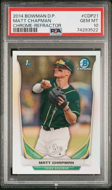 2014 Bowman Draft Picks Matt Chapman Chrome Refractor #CDP-21 card image