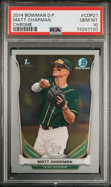 2014 Bowman Draft Picks Matt Chapman Chrome-Refractor #CDP21 card image