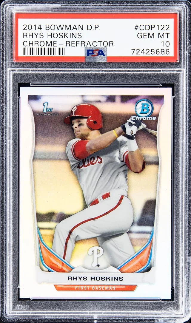 2014 Bowman Draft Picks Rhys Hoskins Chrome Refractor #CDP122 card image