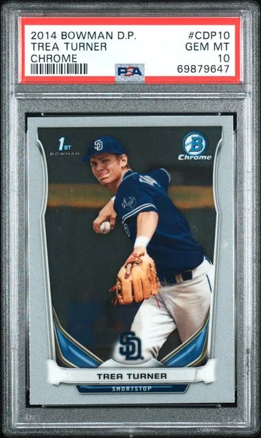 2014 Bowman Draft Picks Trea Turner Chrome #CDP10 card image