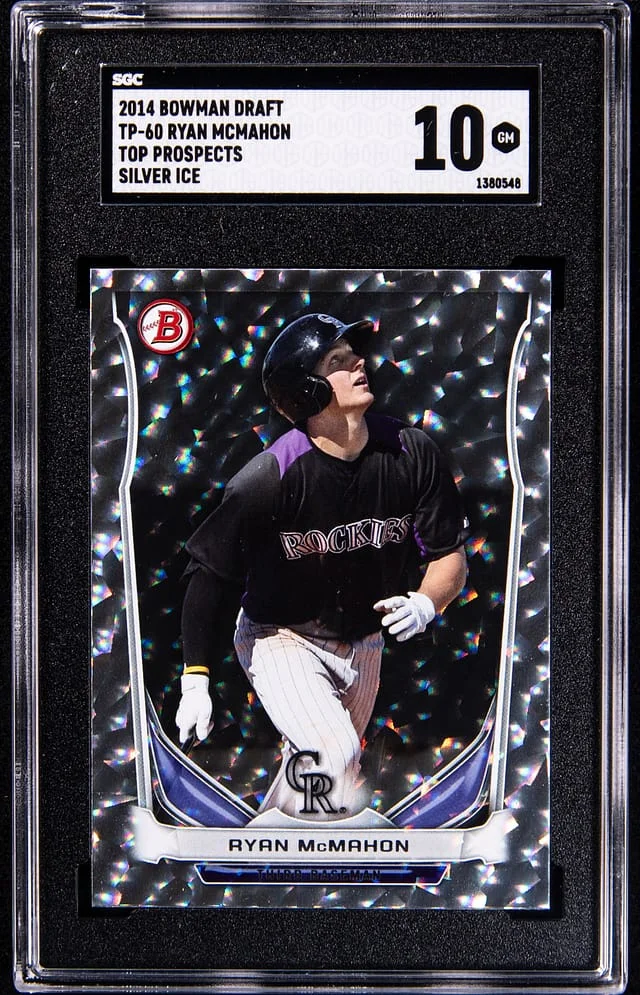 2014 Bowman Draft Ryan McMahon Top Prospects Silver Ice #TP-60 card image