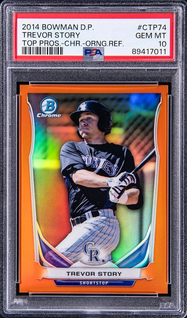 2014 Bowman Draft Trevor Story Top Prospects Chrome Orange Refractor #CTP-74 card image