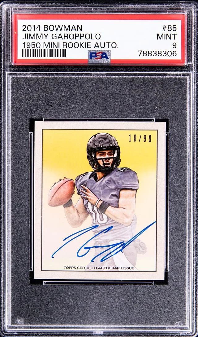 2014 Bowman Jimmy Garoppolo 1950 Mini Autograph #85 card image