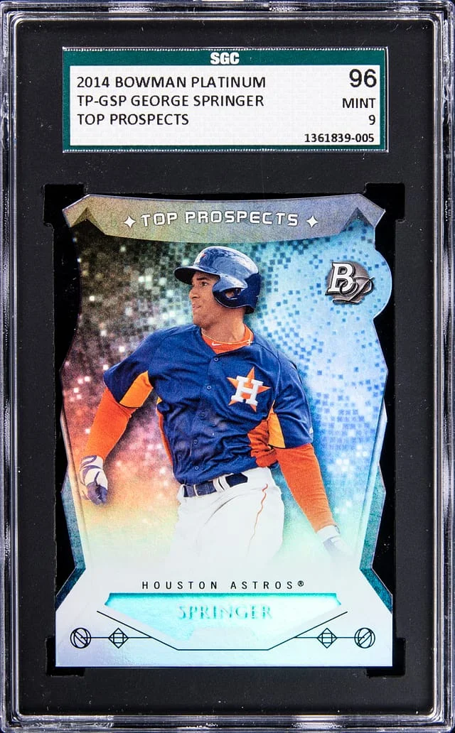 2014 Bowman Platinum George Springer Top Prospects #TP-GSP card image