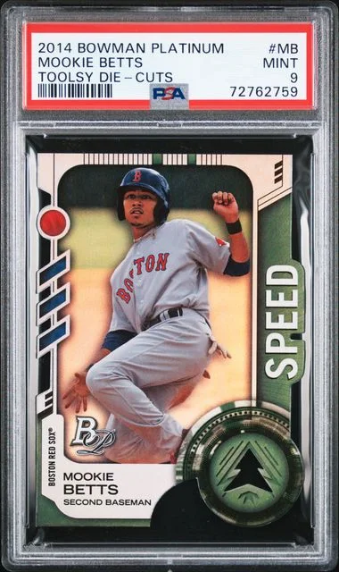 2014 Bowman Platinum Mookie Betts Toolsy Die-Cuts #TDC-MB card image
