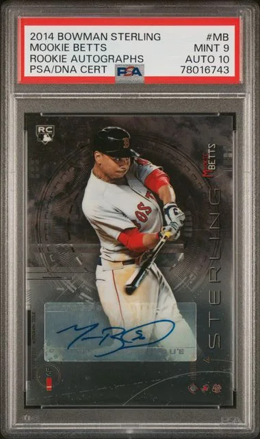 2014 Bowman Sterling Mookie Betts Autograph #BSRA-MB card image