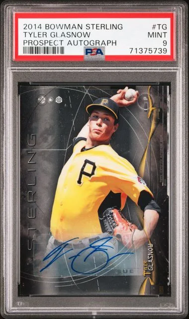 2014 Bowman Sterling Tyler Glasnow Prospect Autograph #BSPA-TG card image