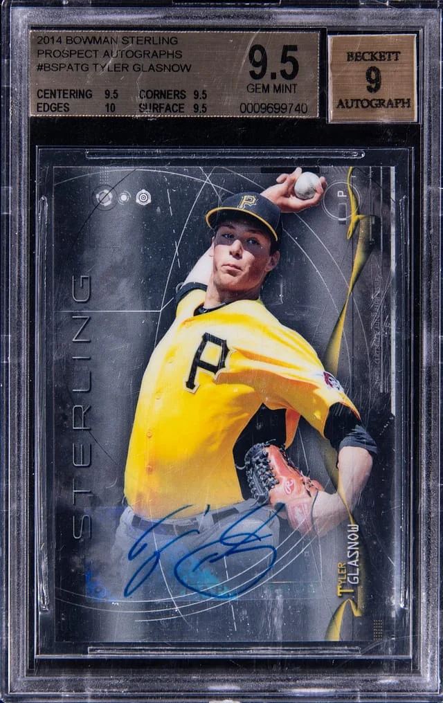 2014 Bowman Sterling Tyler Glasnow Prospect Autographs #BSPATG card image