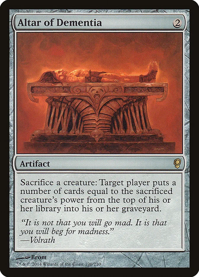 2014 Conspiracy Altar of Dementia rare #196 unlisted card image