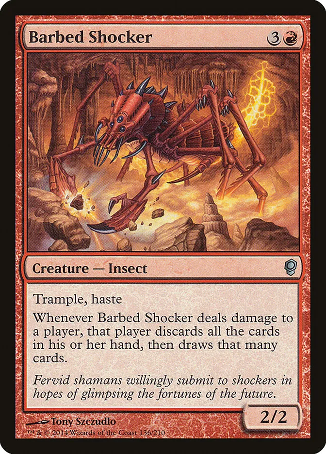 2014 Conspiracy Barbed Shocker uncommon #136 unlisted card image