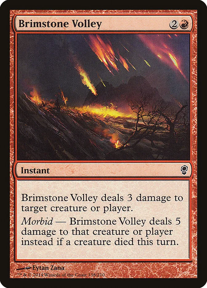2014 Conspiracy Brimstone Volley common #138 unlisted card image