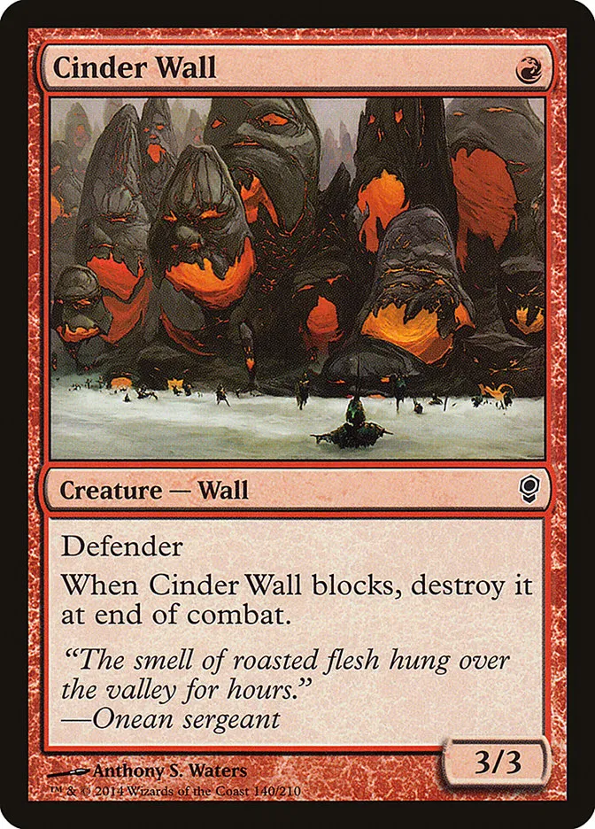 2014 Conspiracy Cinder Wall common #140 unlisted card image