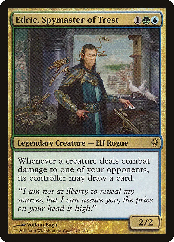 2014 Conspiracy Edric, Spymaster of Trest rare #187 unlisted card image