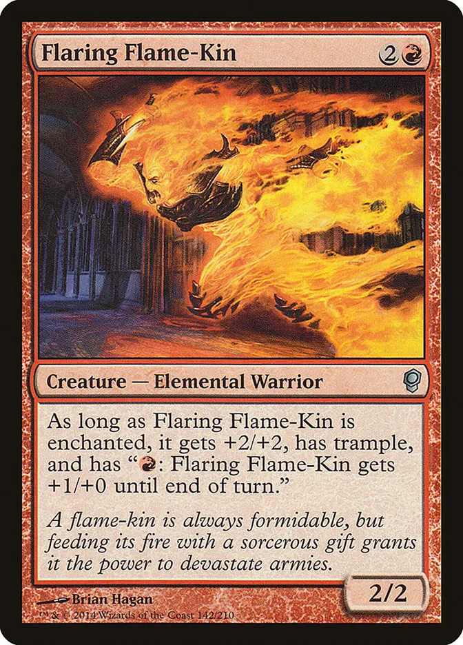 2014 Conspiracy Flaring Flame-Kin uncommon #142 unlisted card image
