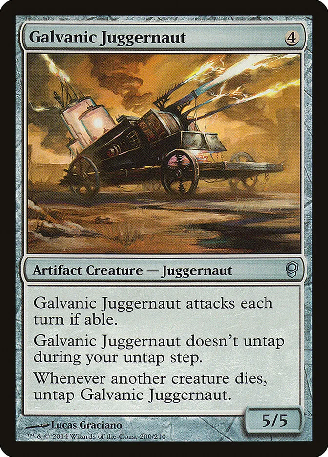 2014 Conspiracy Galvanic Juggernaut uncommon #200 unlisted card image