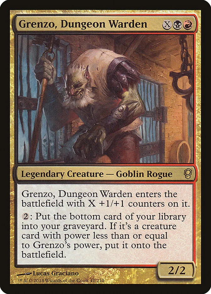 2014 Conspiracy Grenzo, Dungeon Warden rare #47 unlisted card image