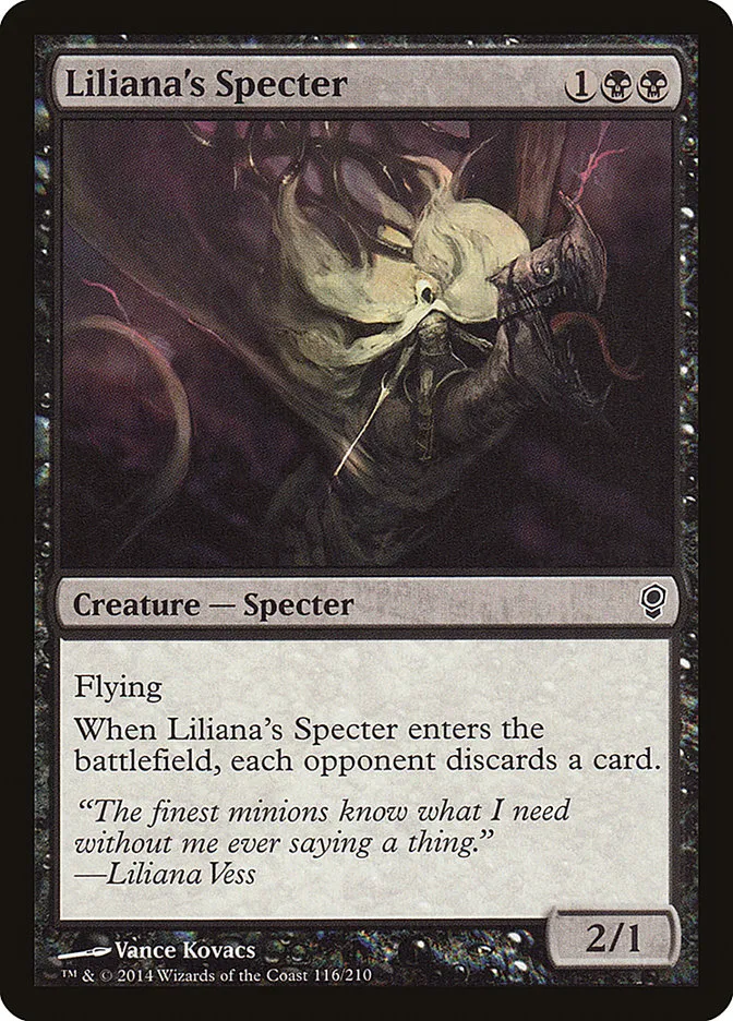2014 Conspiracy Liliana's Specter common #116 unlisted card image