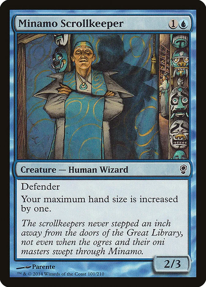2014 Conspiracy Minamo Scrollkeeper common #101 unlisted card image