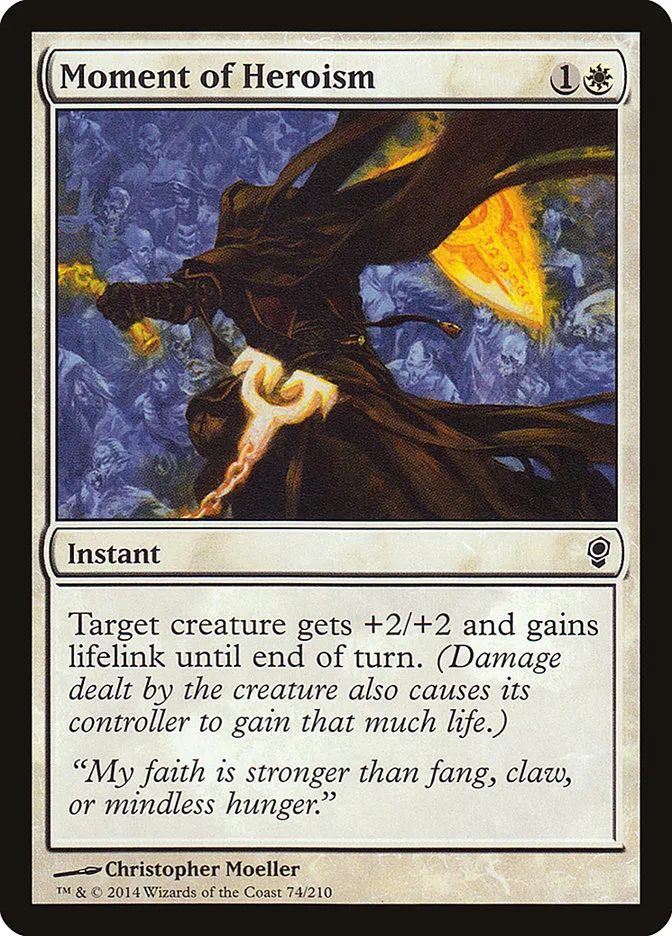 2014 Conspiracy Moment of Heroism common #74 unlisted card image