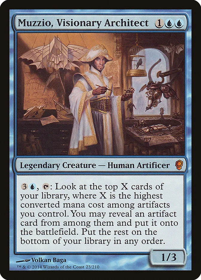 2014 Conspiracy Muzzio, Visionary Architect mythic #23 unlisted card image
