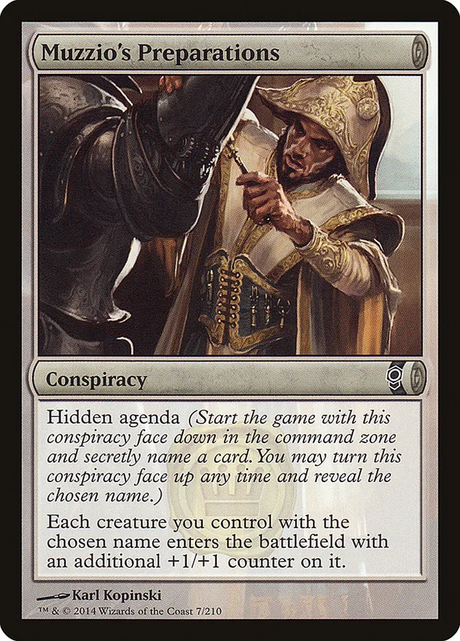 2014 Conspiracy Muzzio's Preparations common #7 unlisted card image