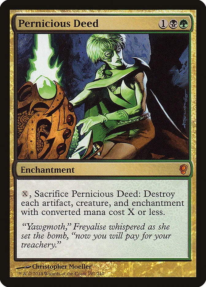 2014 Conspiracy Pernicious Deed mythic #191 unlisted card image