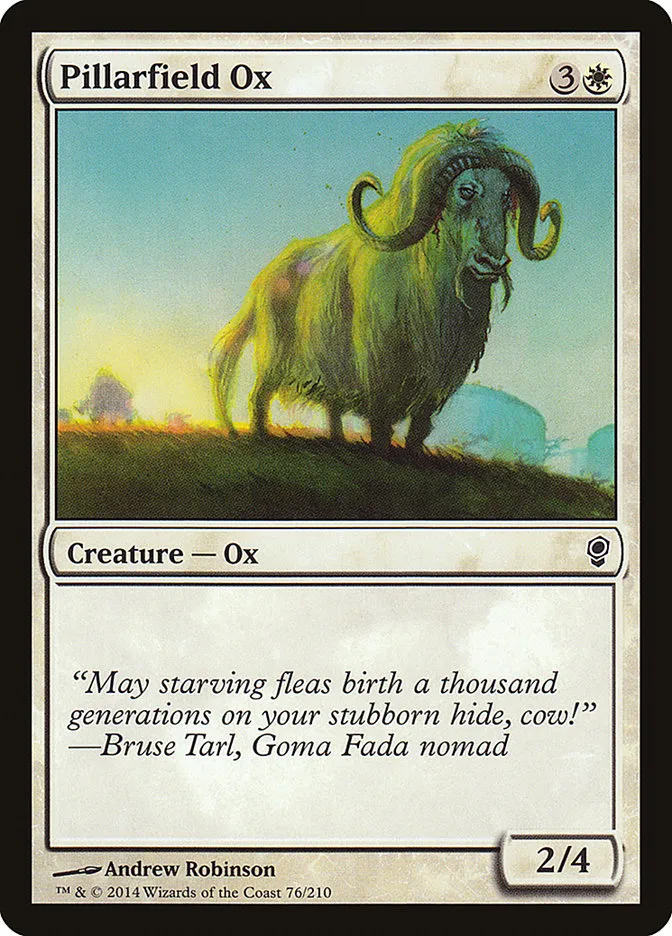 2014 Conspiracy Pillarfield Ox common #76 unlisted card image