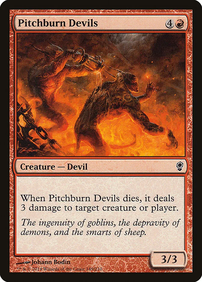 2014 Conspiracy Pitchburn Devils common #149 unlisted card image