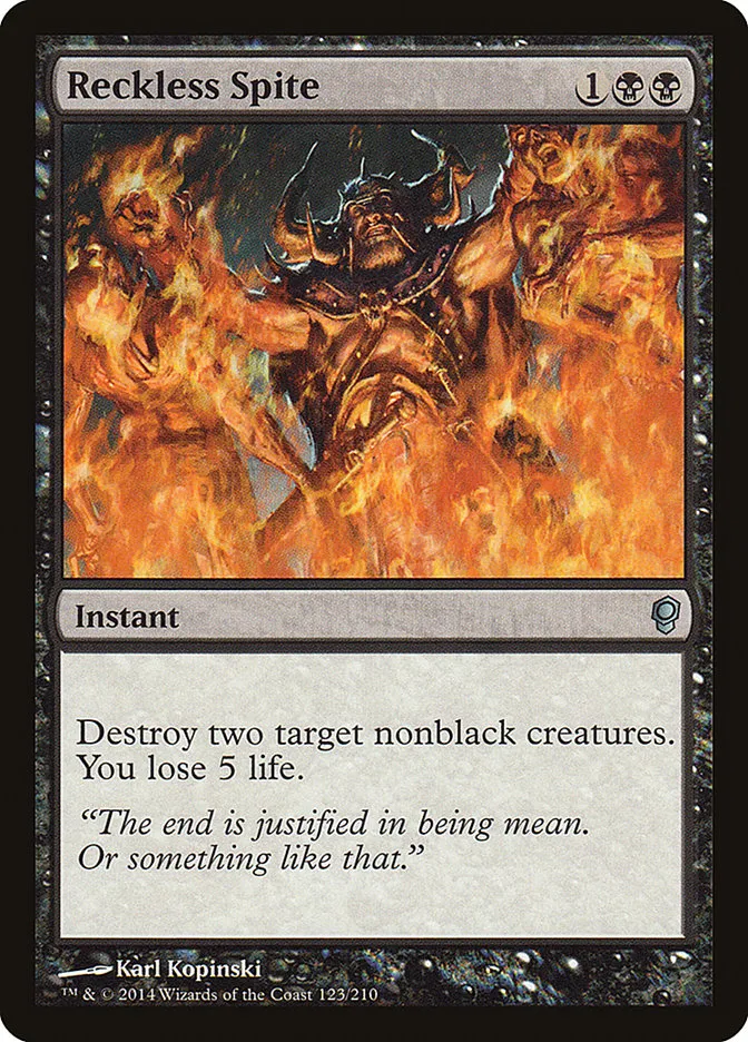 2014 Conspiracy Reckless Spite uncommon #123 unlisted card image