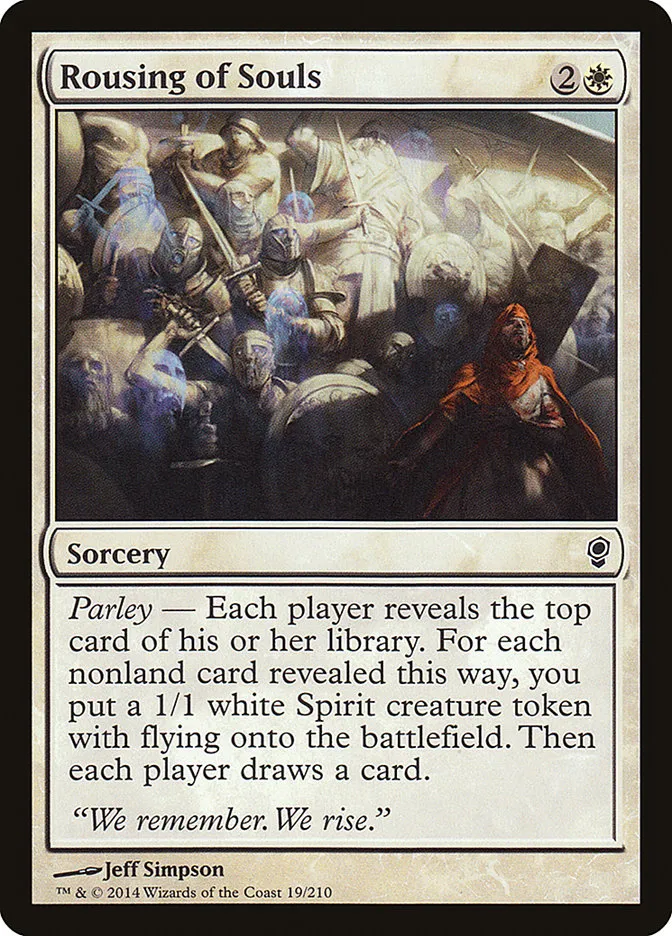2014 Conspiracy Rousing of Souls common #19 unlisted card image