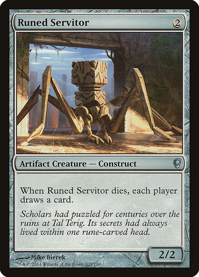 2014 Conspiracy Runed Servitor uncommon #203 unlisted card image