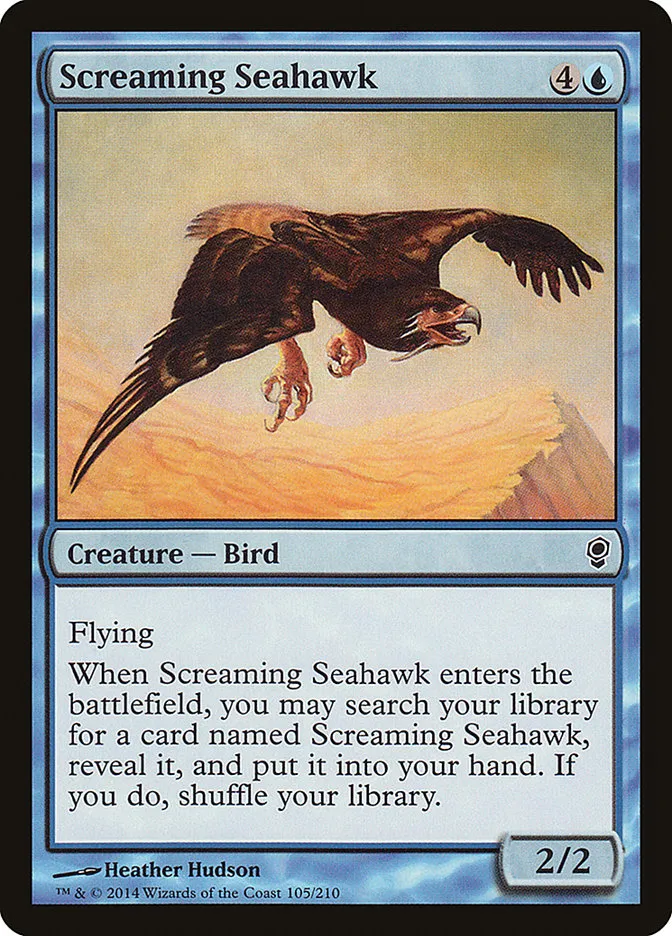 2014 Conspiracy Screaming Seahawk common #105 unlisted card image