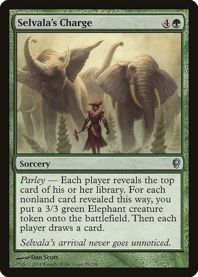 2014 Conspiracy Selvala's Charge uncommon #39 unlisted card image
