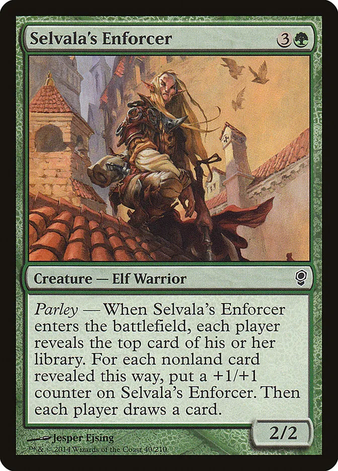 2014 Conspiracy Selvala's Enforcer common #40 unlisted card image