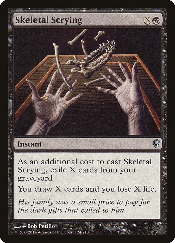 2014 Conspiracy Skeletal Scrying uncommon #124 unlisted card image