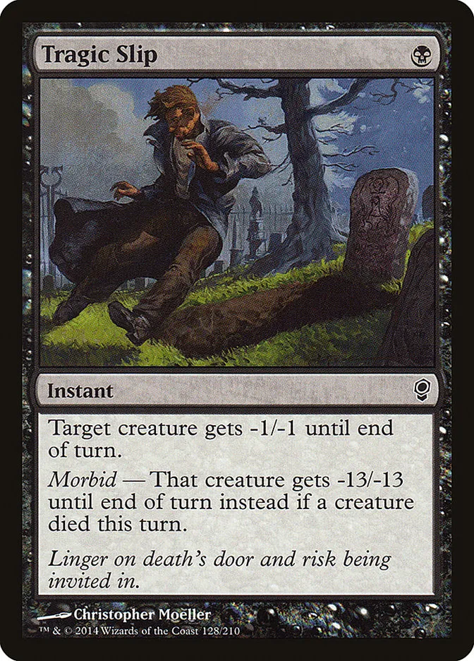 2014 Conspiracy Tragic Slip common #128 unlisted card image