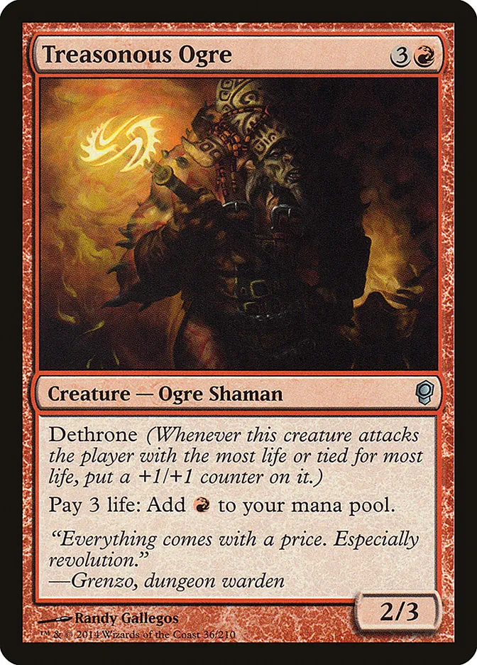 2014 Conspiracy Treasonous Ogre uncommon #36 unlisted card image