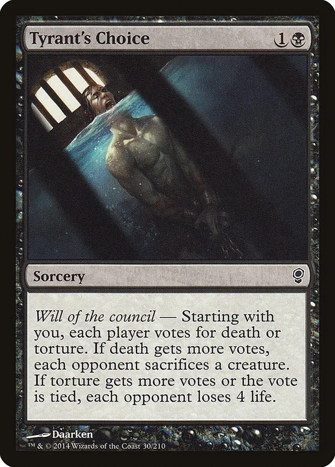 2014 Conspiracy Tyrant's Choice common #30 unlisted card image