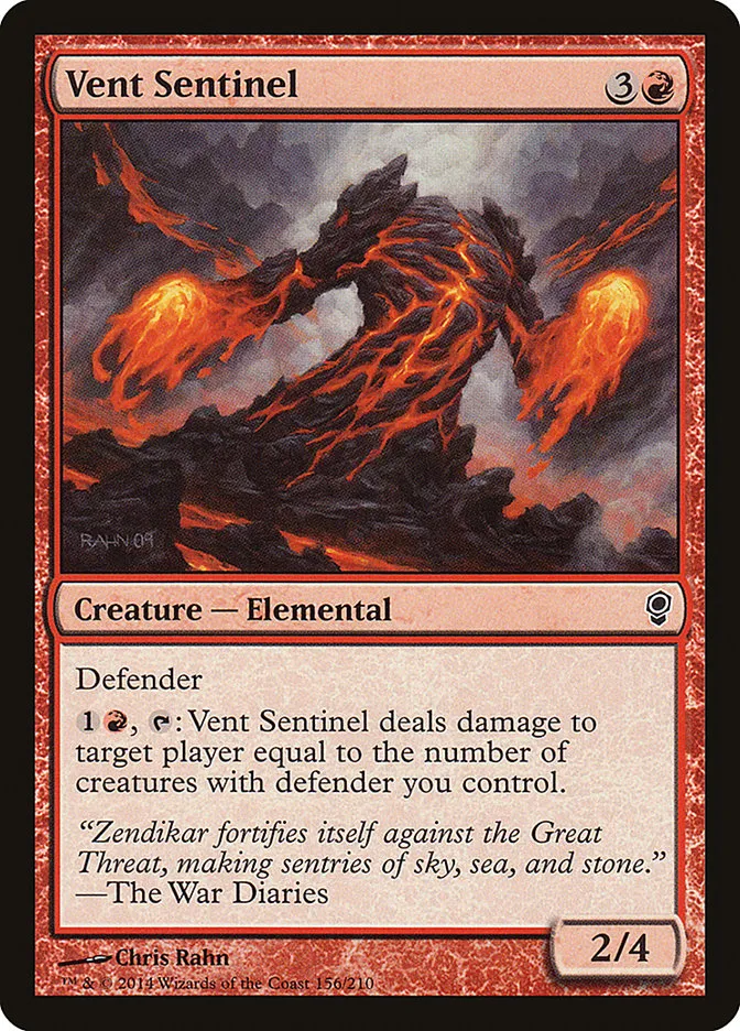 2014 Conspiracy Vent Sentinel common #156 unlisted card image
