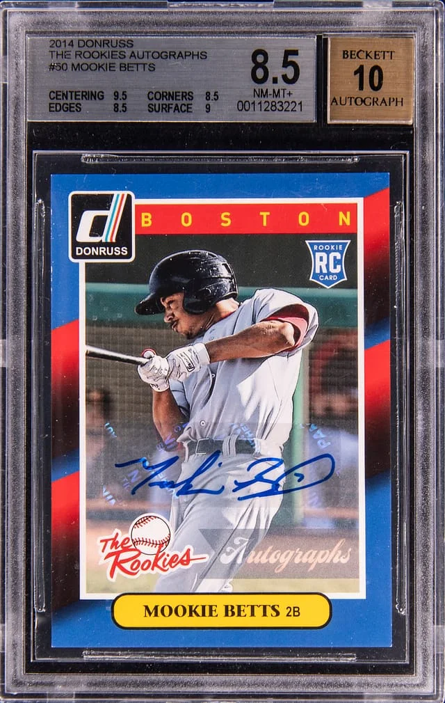 2014 Donruss The Rookies Mookie Betts Autograph #50 card image