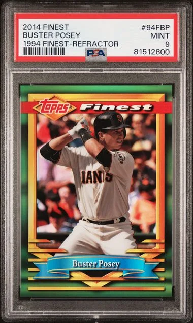2014 Finest Buster Posey Topps 1994 Finest Refractor #94-FBP card image