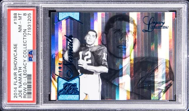2014 Flair Showcase Collection 188 Joe Namath Row #0-Legacy card image