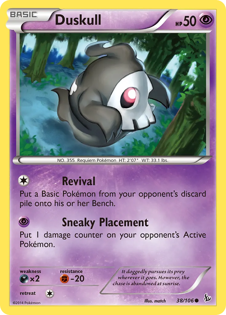 2014 Flashfire Duskull Common #038/106 Common card image