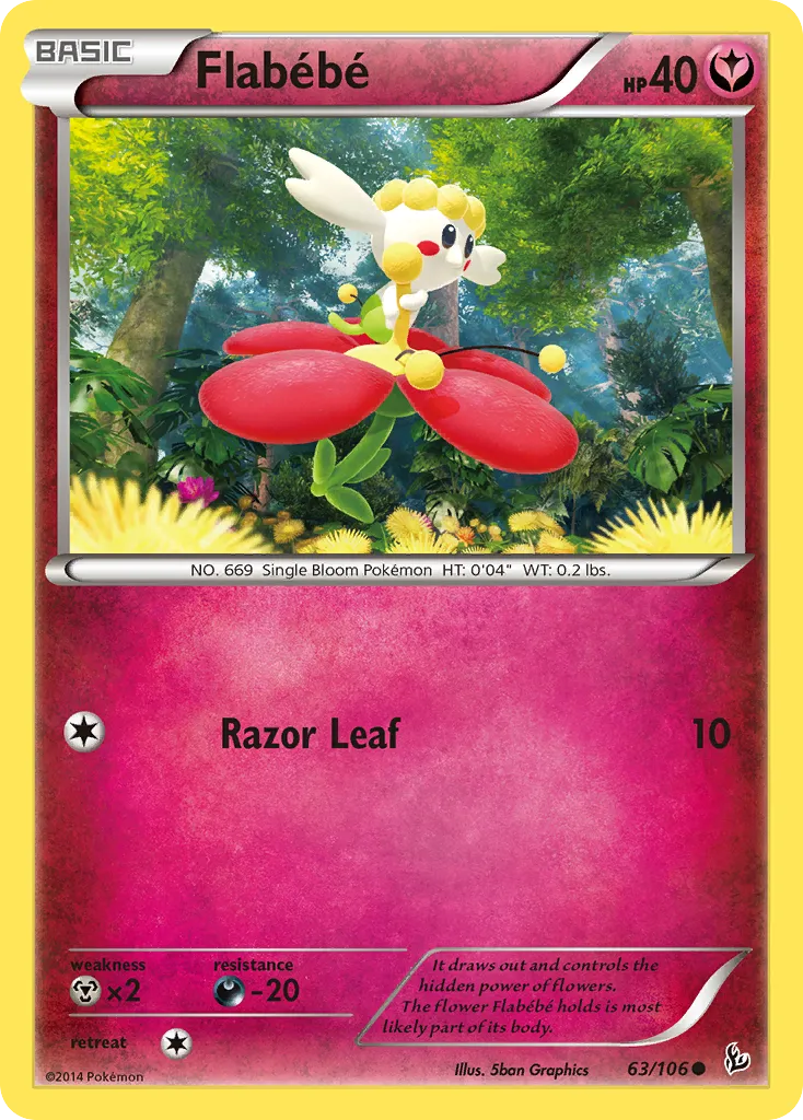 2014 Flashfire Flabébé #063/106 Common card image