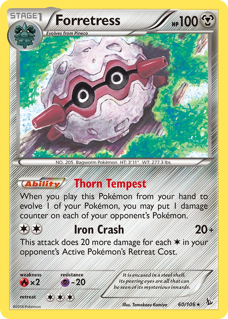 2014 Flashfire Forretress Rare #060/106 Rare card image