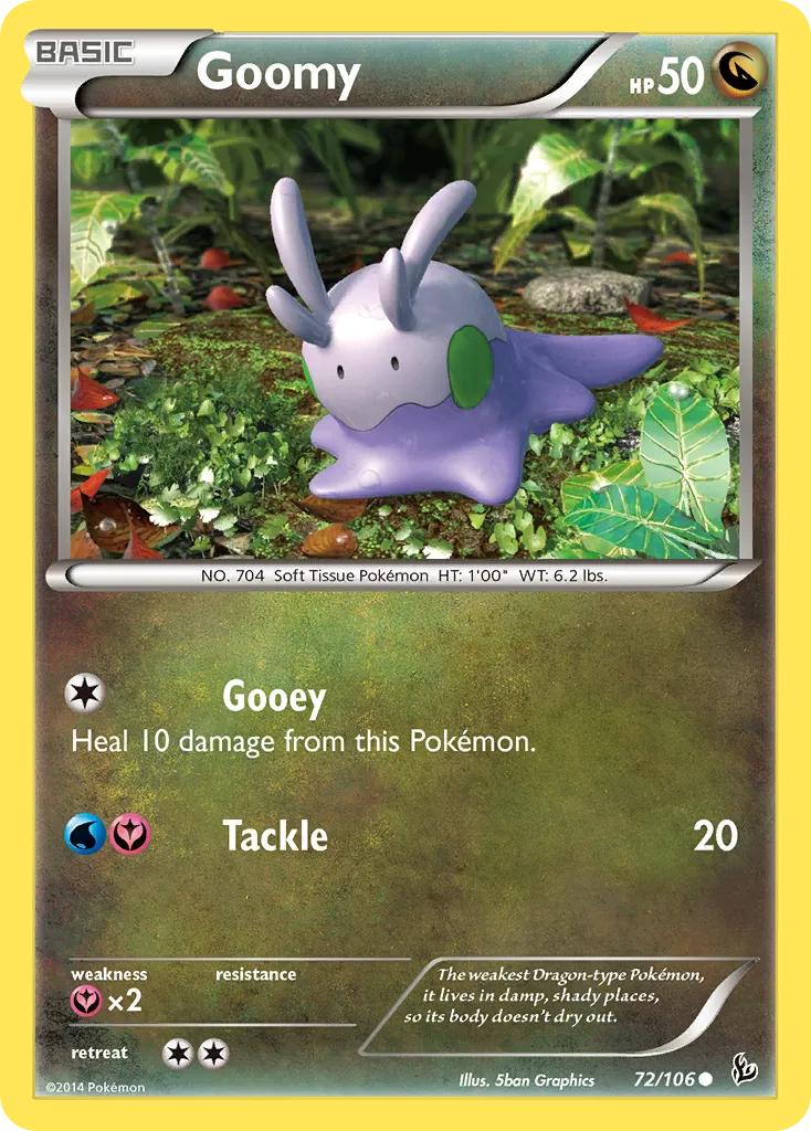 2014 Flashfire Goomy Common #072/106 Common card image