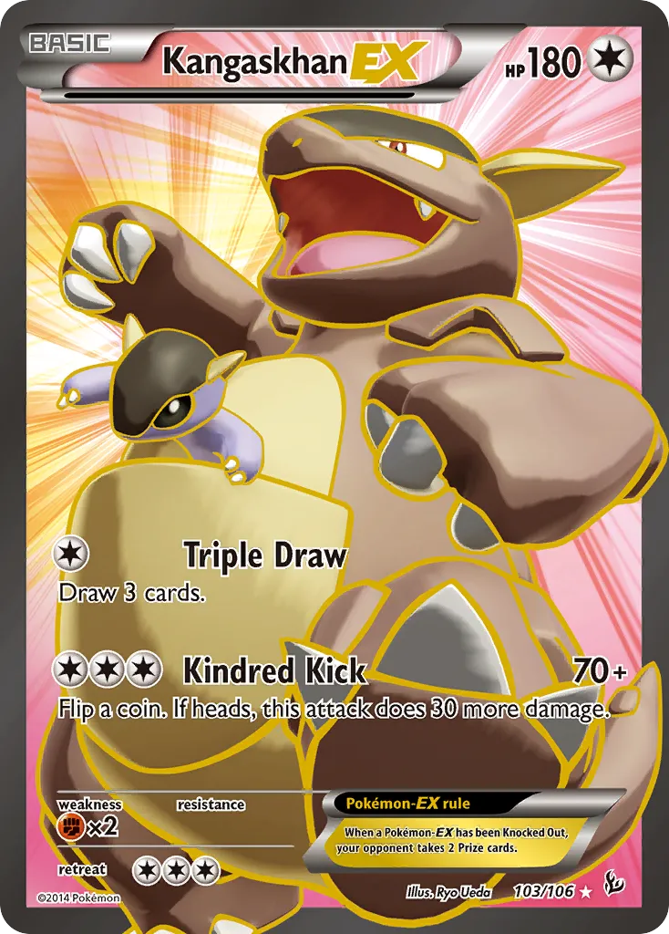 2014 Flashfire Kangaskhan-EX Rare Holo EX #078/106 Rare Holo EX card image