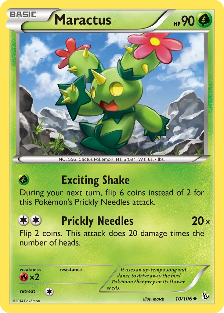 2014 Flashfire Maractus Uncommon #010/106 Uncommon card image