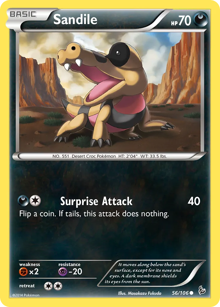 2014 Flashfire Sandile Common #056/106 Common card image