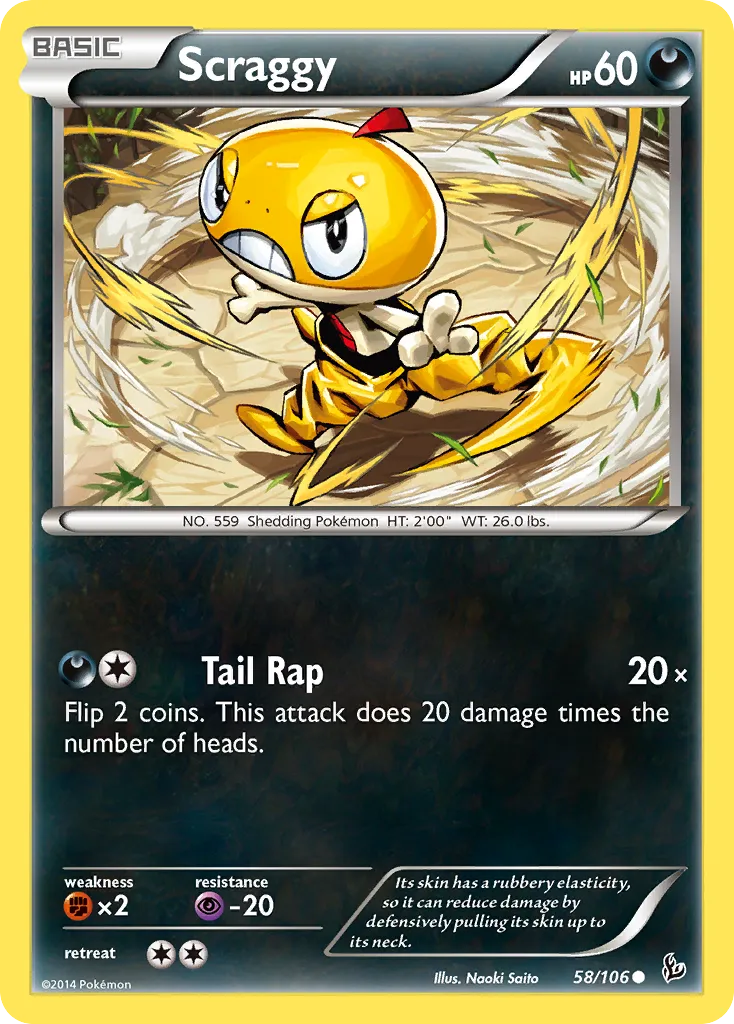 2014 Flashfire Scraggy Common #058/106 Common card image